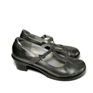 Alegria Coco Pewter Womens T-Strap Mary Jane Shoes